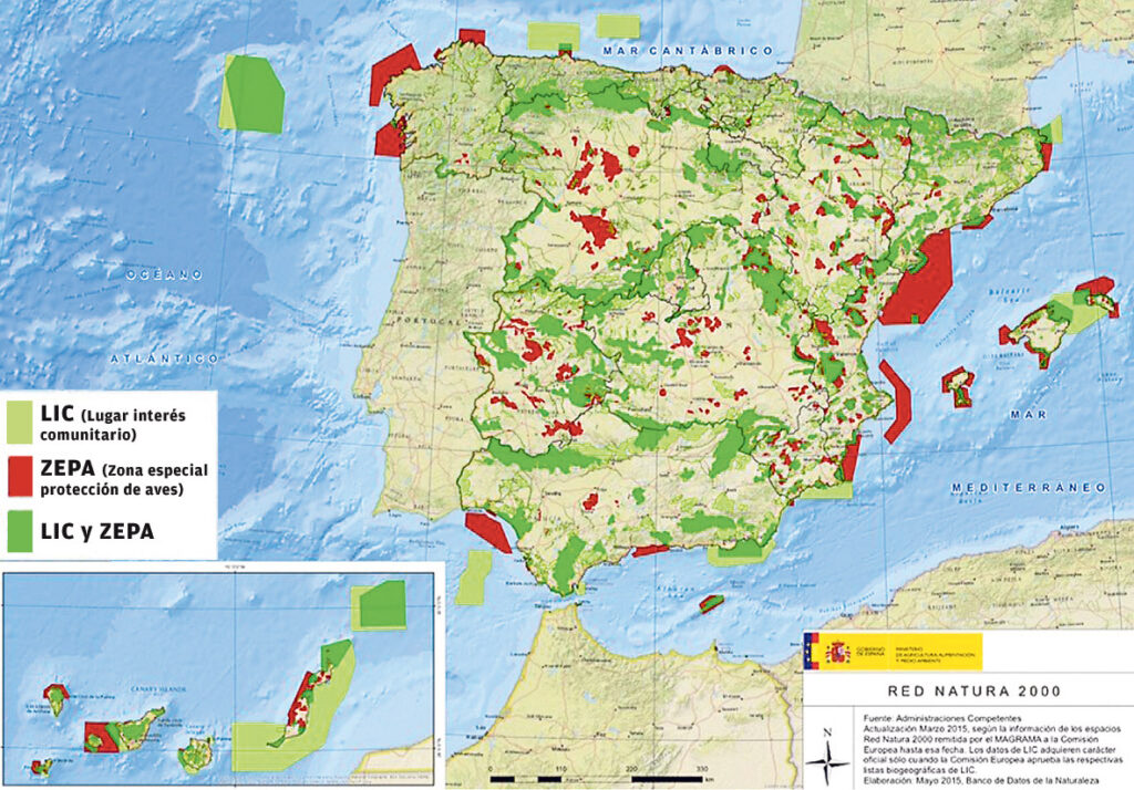 ZONAS MARINAS PROTEGIDAS DE ESPAÑA Distintas figuras de conservación en vigor (sólo las de la Red Natura 2000 de la UE) 