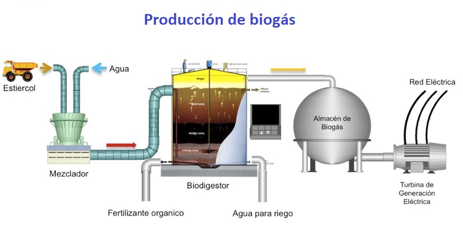esquema biogás